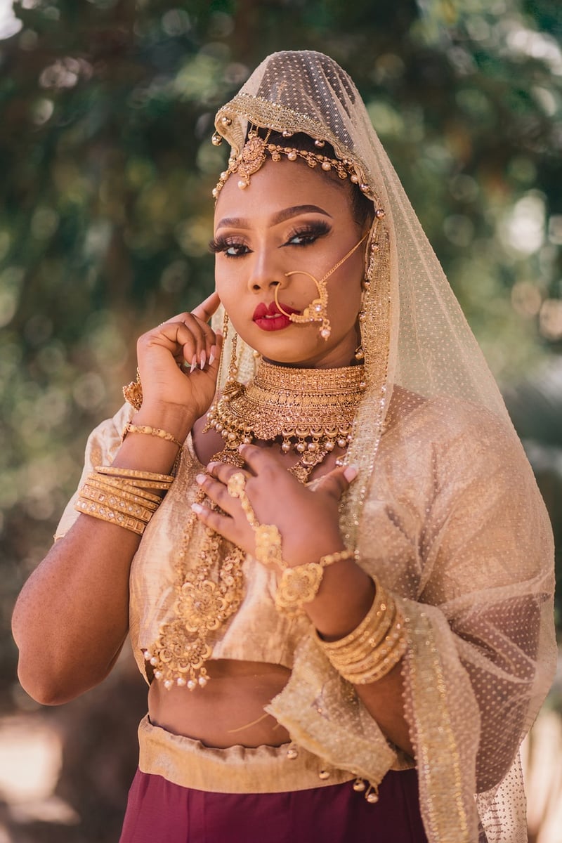Celestial bridal attire